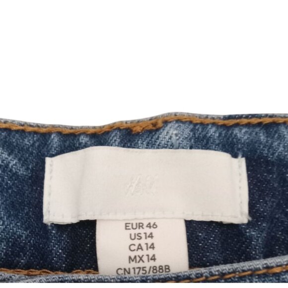H&M Womens Denim Blue Jean Shorts Size 14 - Picture 3 of 6